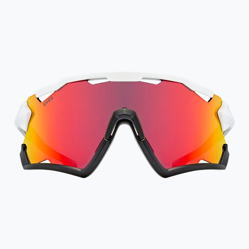 Fahrradbrille UVEX Sportstyle 228 weiß schwarz/rot verspiegelt 53/2/067/8206 7