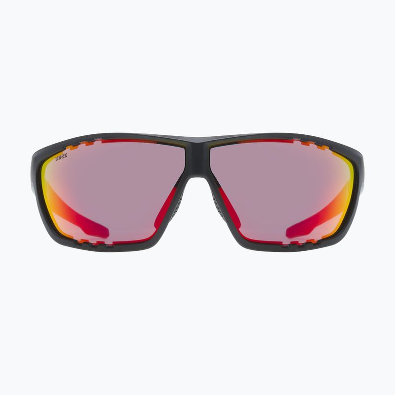 UVEX Sportstyle 706 schwarz/moosmatt/rot verspiegelte Sonnenbrille 3