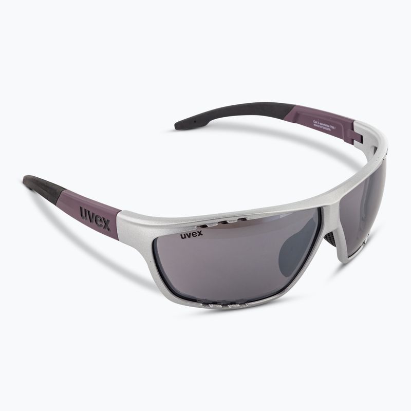 UVEX Sportstyle 706 Silber Pflaume matt Sonnenbrille