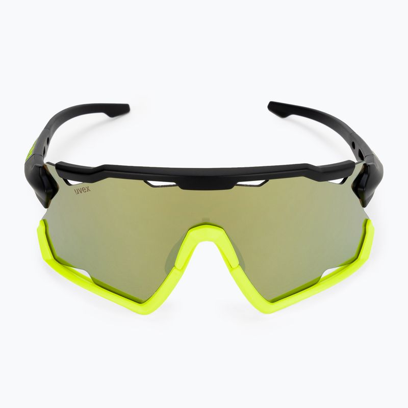 UVEX Sportstyle 228 schwarz gelb matt/gelb spiegelnde Fahrradbrille 53/2/067/2616 3