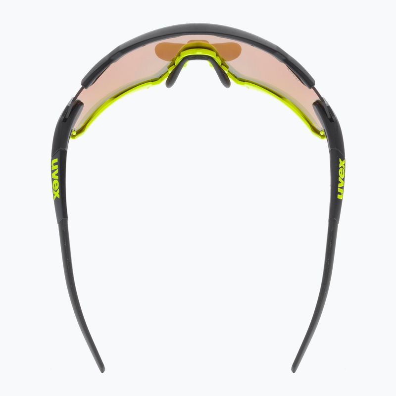 UVEX Sportstyle 228 schwarz gelb matt/gelb spiegelnde Fahrradbrille 53/2/067/2616 6