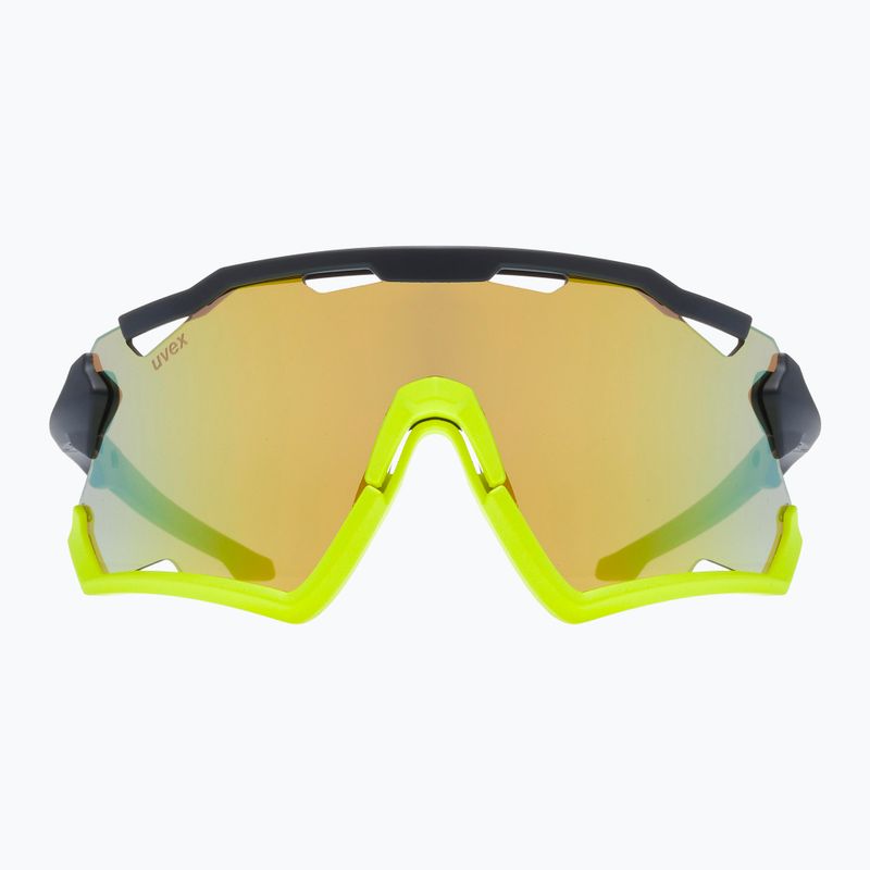 UVEX Sportstyle 228 schwarz gelb matt/gelb spiegelnde Fahrradbrille 53/2/067/2616 7