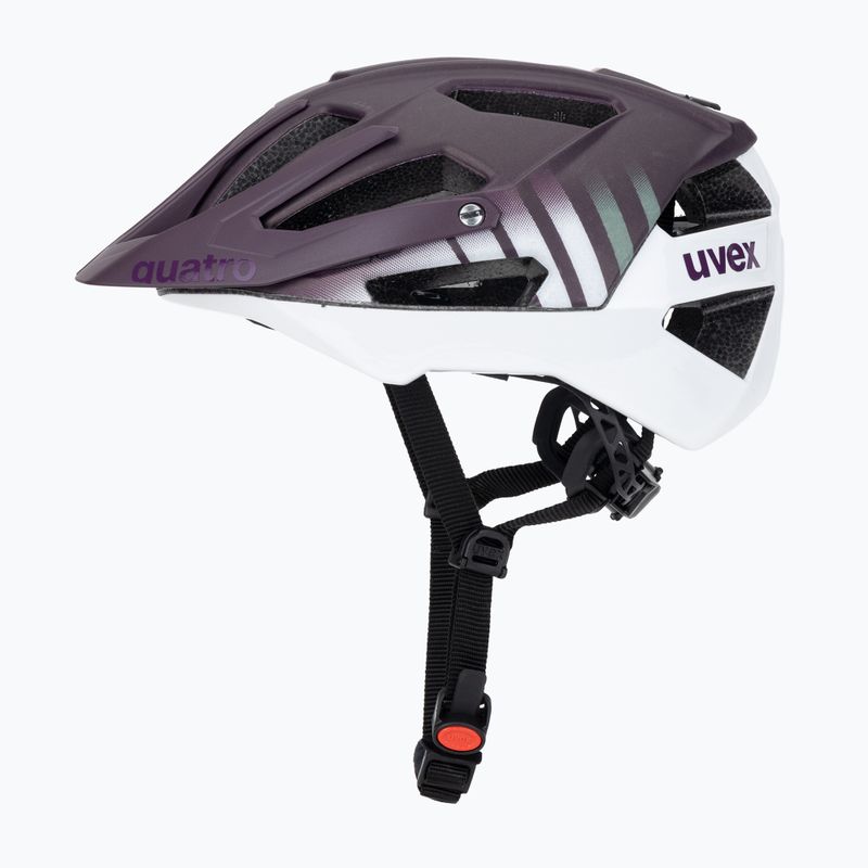 Fahrradhelm UVEX Quatro CC pflaume/weiß matt 3