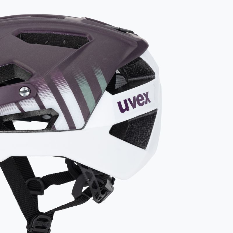 Fahrradhelm UVEX Quatro CC pflaume/weiß matt 7