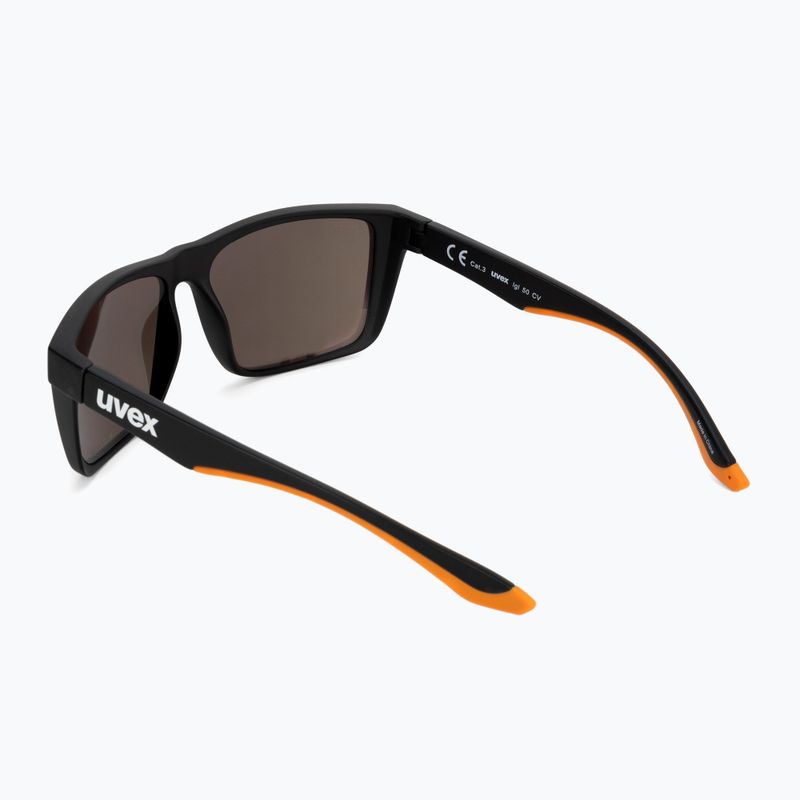 Uvex Lgl 50 CV schwarz matt/verspiegelt champagner Sonnenbrille 53/3/008/2297 2