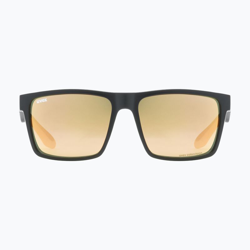 Uvex Lgl 50 CV schwarz matt/verspiegelt champagner Sonnenbrille 53/3/008/2297 6