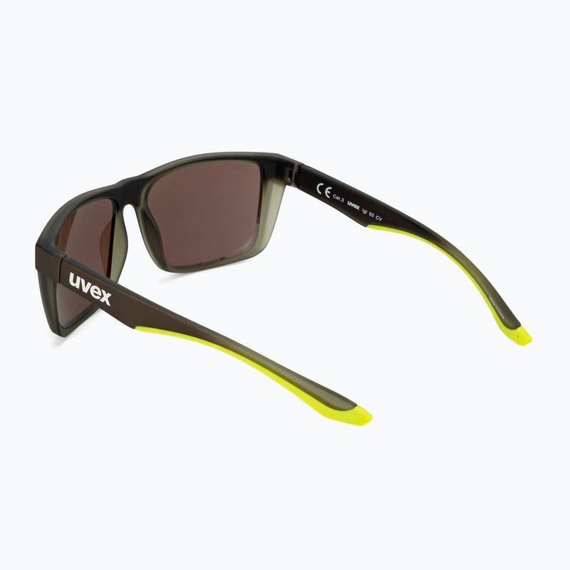 Uvex Lgl 50 CV oliv-matt/grün verspiegelte Sonnenbrille 53/3/008/7795 2