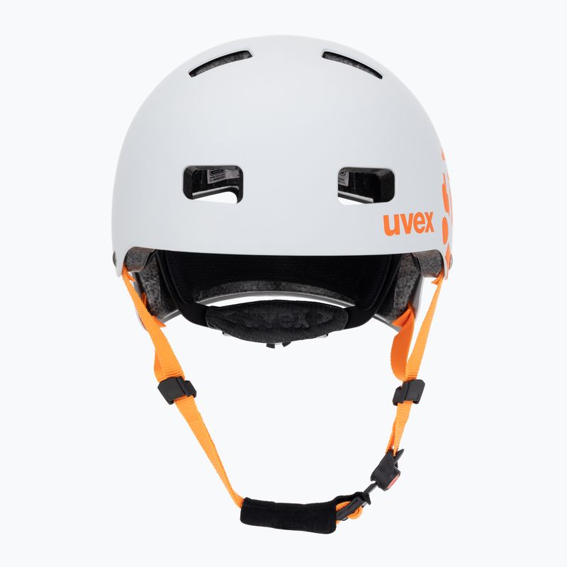 Kinderhelm UVEX Kid 3 CC dirtbike light grey/orange 2