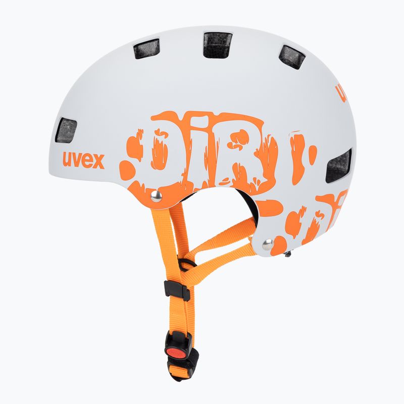 Kinderhelm UVEX Kid 3 CC dirtbike light grey/orange 3