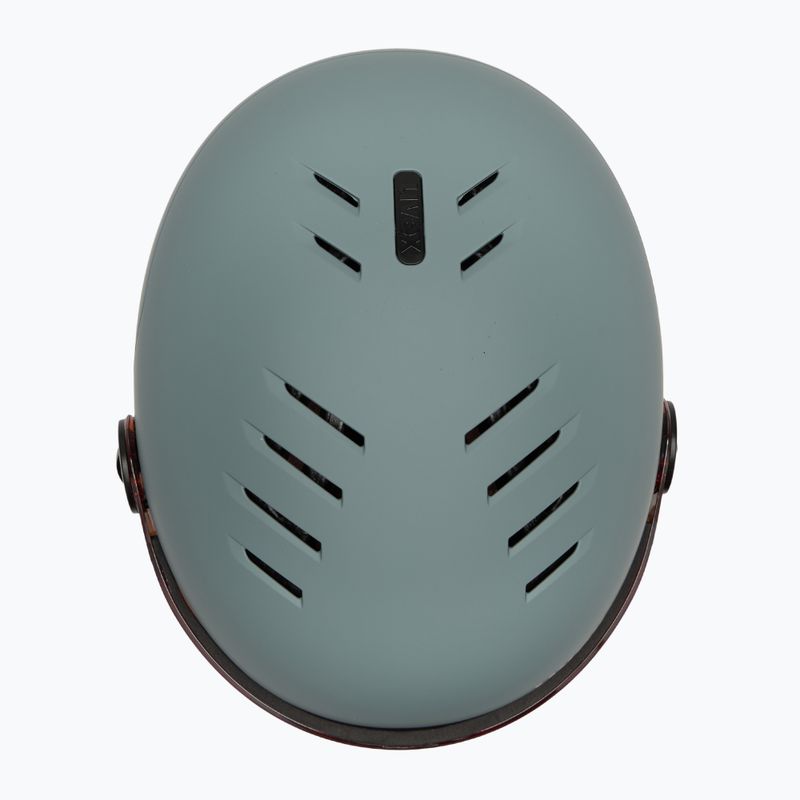 Skihelm Kinder UVEX Rocket Visor Jr rhino/blush matt/mirror silver/lasergold lite 6