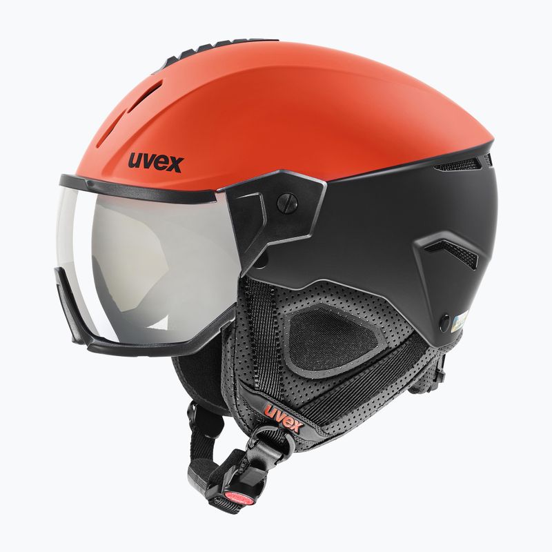 Skihelm UVEX Instinct Visor schwarz-rot 56/6/26/75 9