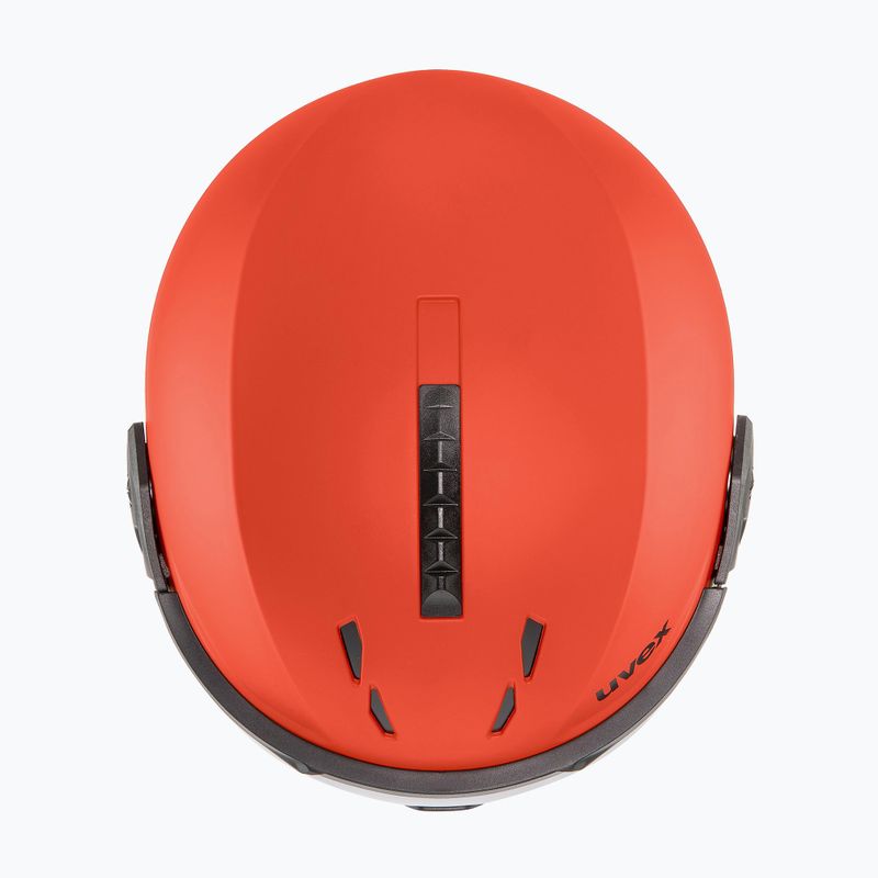 Skihelm UVEX Instinct Visor schwarz-rot 56/6/26/75 13