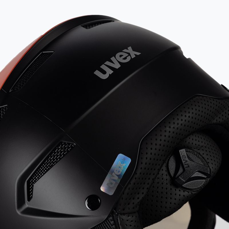 Skihelm UVEX Instinct Visor schwarz-rot 56/6/26/75 7