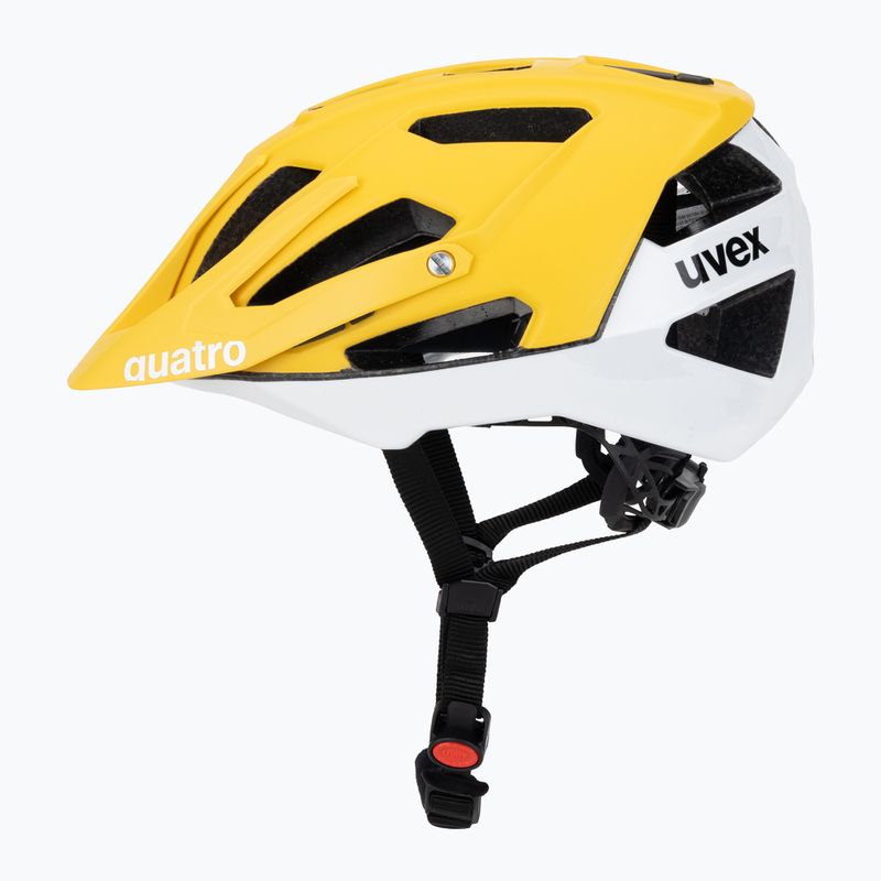 Fahrradhelm UVEX Quatro CC sunbee/weiß matt 3