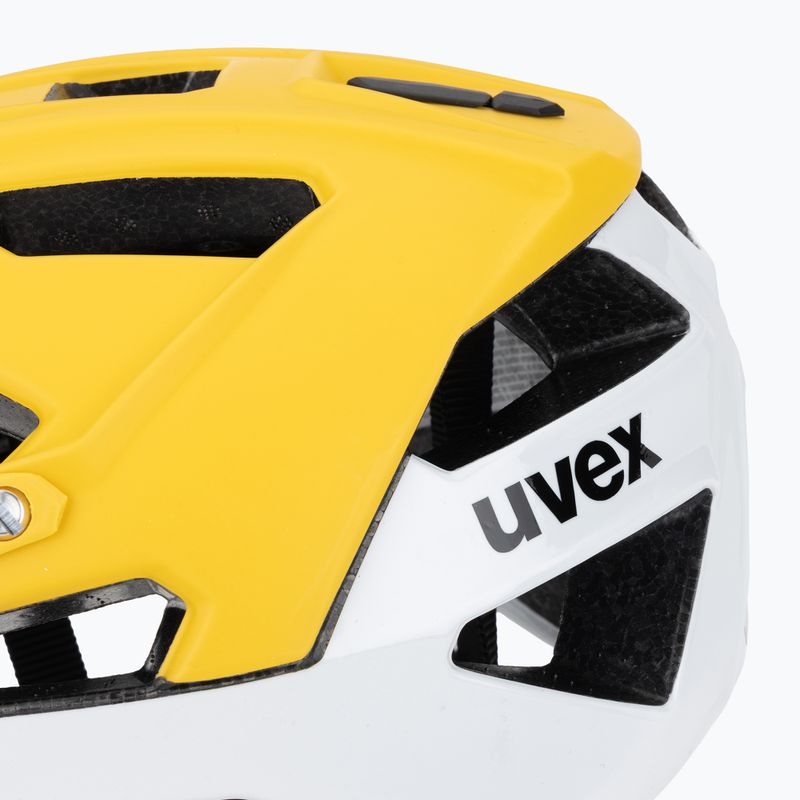 Fahrradhelm UVEX Quatro CC sunbee/weiß matt 7
