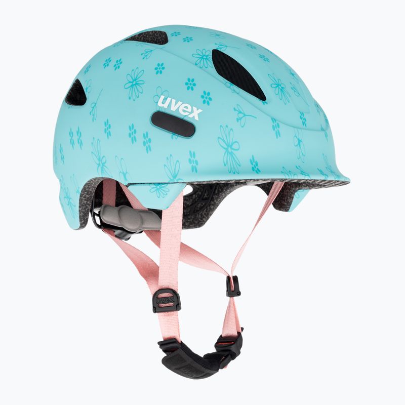 UVEX Kinderfahrradhelm Oyo Style Blumen cyan matt