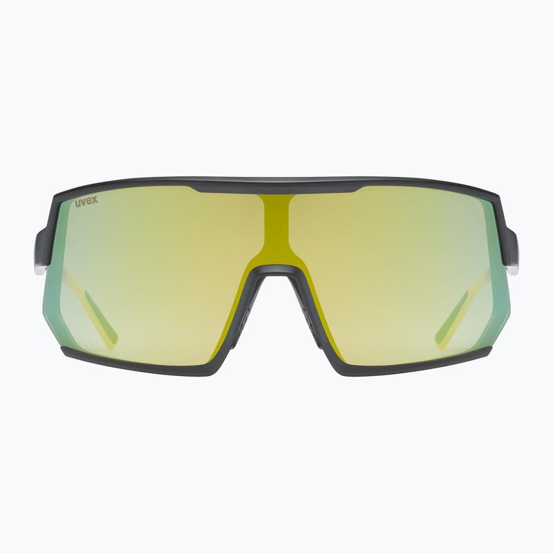 UVEX Sportstyle 235 sunbee schwarz matt/verspiegelt gelb Fahrradbrille 53/3/003/2616 2
