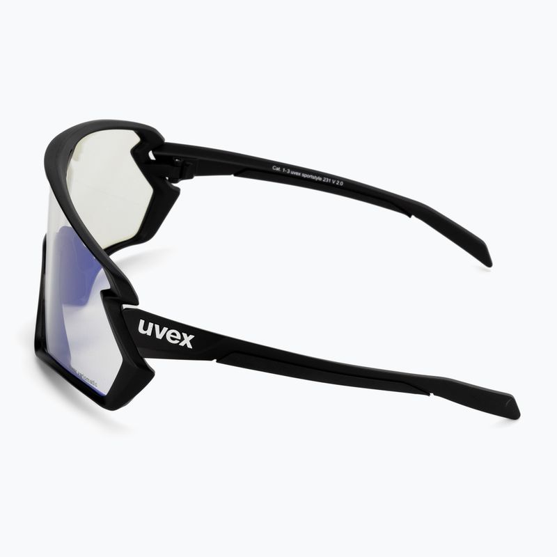 UVEX Sportstyle 231 2.0 V Radsportbrille schwarz matt/litemirror blau 53/3/028/2204 4