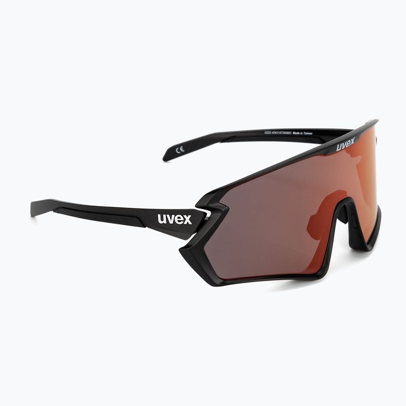 UVEX Sportstyle 231 2.0 P schwarz matt/rot spiegelnd Fahrradbrille 53/3/029/2230