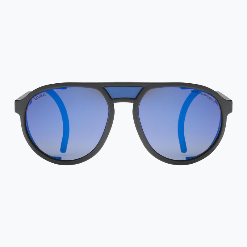 UVEX Mtn Classic CV schwarz matt/verspiegelt blau Sonnenbrille 2