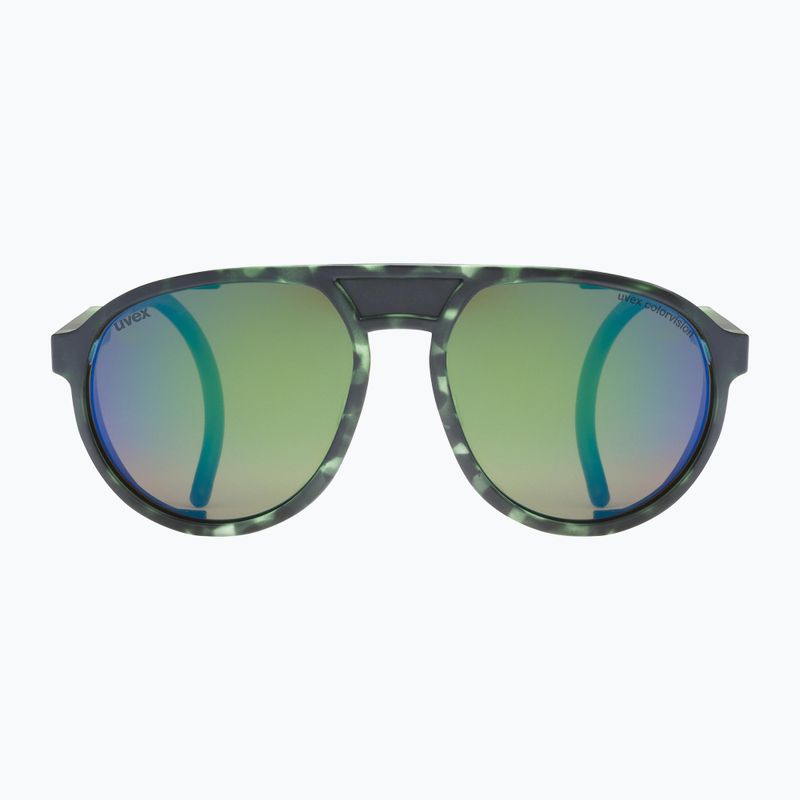 UVEX Mtn Classic CV grün matt schildpatt/grün verspiegelte Sonnenbrille 53/3/034/7770 2