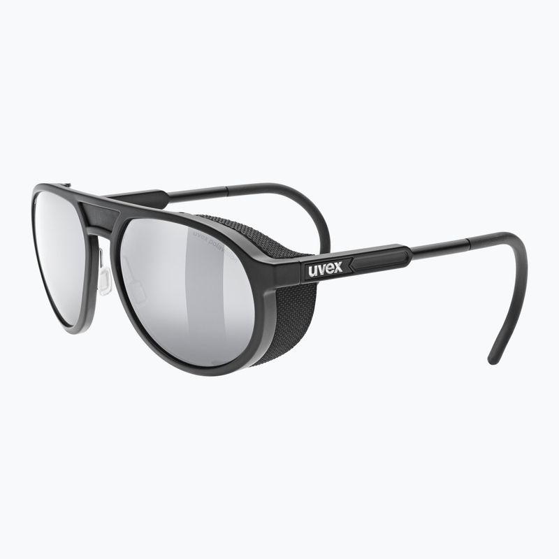 UVEX Mtn Classic P schwarz matt/verspiegelt silberne Sonnenbrille