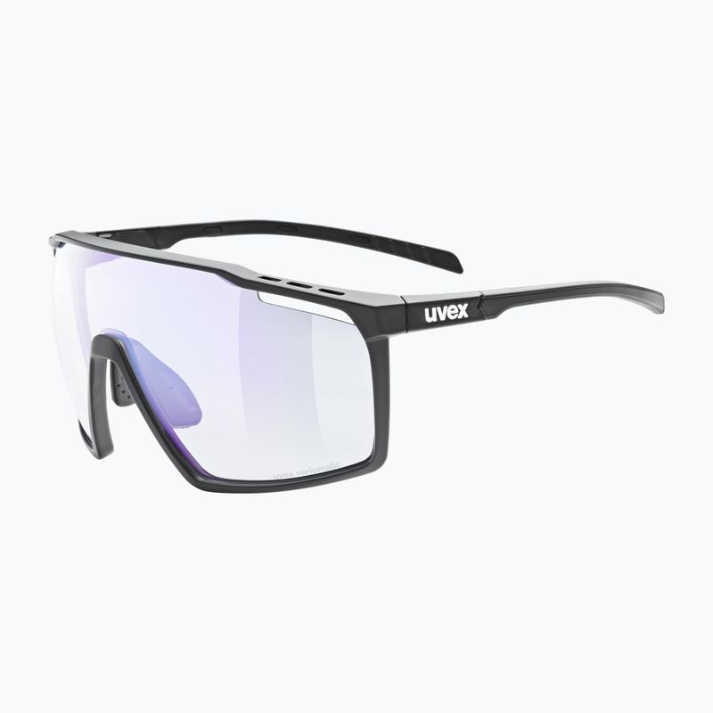 Sonnenbrille UVEX Mtn Perform V black matt/litemirror blue