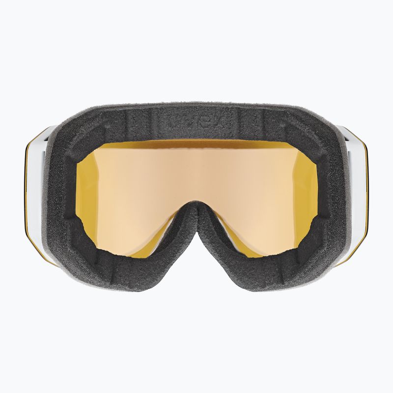 UVEX Evidnt Attract CV S2 Skibrille weiß matt/verspiegelt silber/contr gelb/klar 3