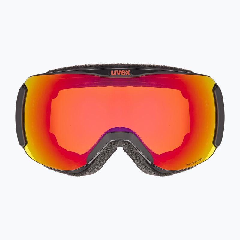 UVEX Downhill 2100 CV S2 Skibrille schwarz shiny/mirror scarlet/colorvision orange 6