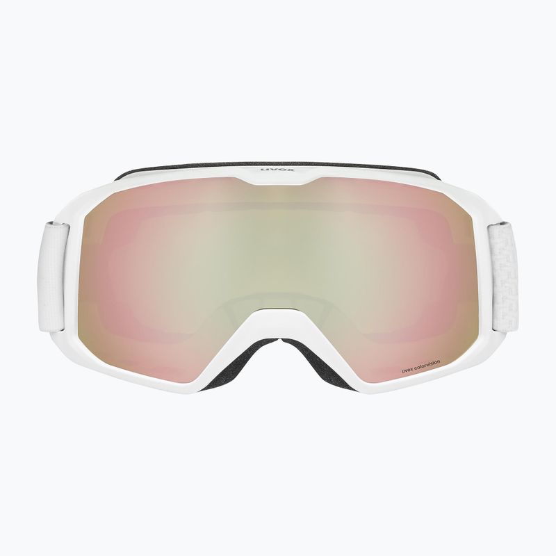 UVEX Xcitd CV S2 Skibrille weiß matt/morror rose/colorvision grün 2