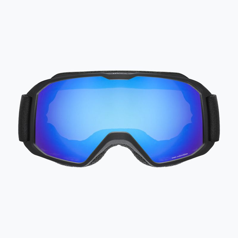 UVEX Xcitd CV Skibrille schwarz matt/verspiegelt blau grün 2