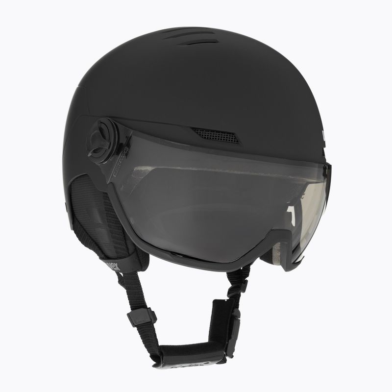 Skihelm UVEX Wanted Visor Pro V schwarz matt/variomatc smoke