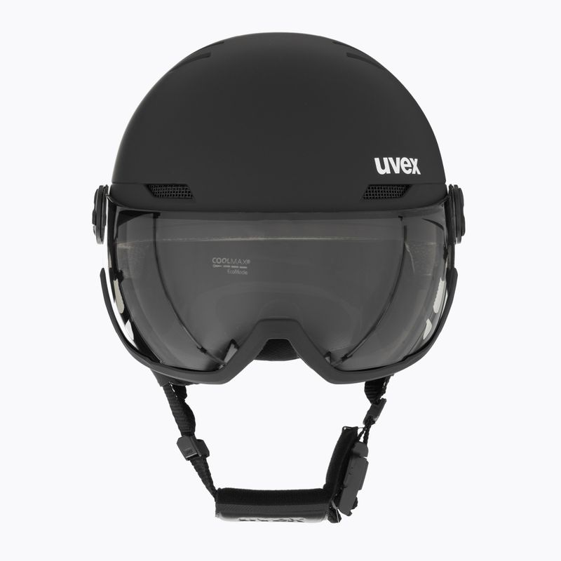 Skihelm UVEX Wanted Visor Pro V schwarz matt/variomatc smoke 2