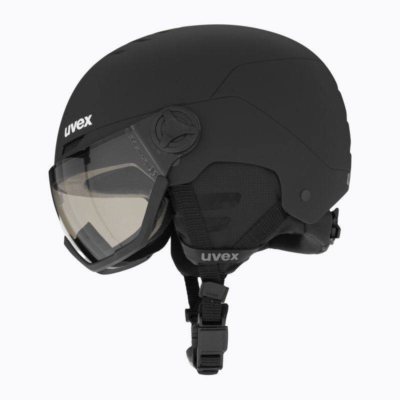 Skihelm UVEX Wanted Visor Pro V schwarz matt/variomatc smoke 5