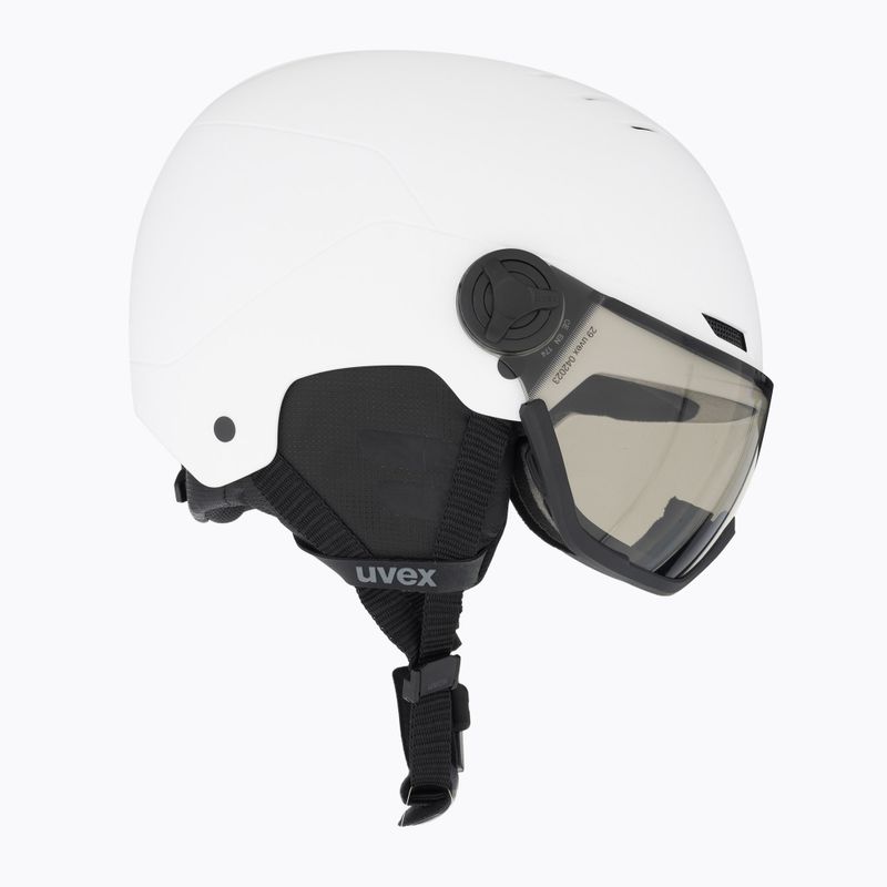 Skihelm UVEX Wanted Visor Pro V weiß matt/variomatc smoke 4