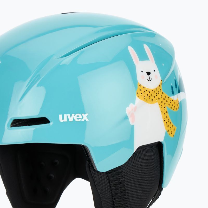 Kinder-Skihelm UVEX Viti Jr turquoise rabbit 7