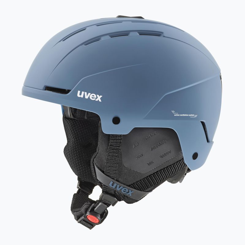 Skihelm UVEX Stance Stein blau matt