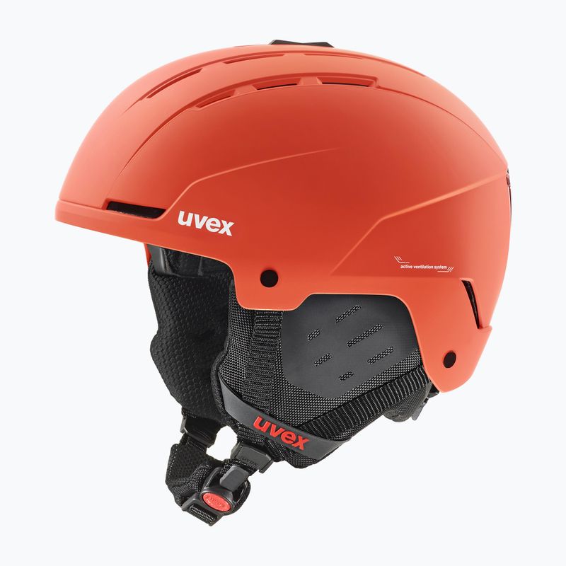 Skihelm UVEX Stance fierce rot matt 6