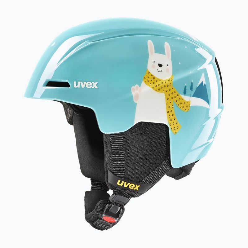 Kinder-Skihelm UVEX Viti Jr turquoise rabbit