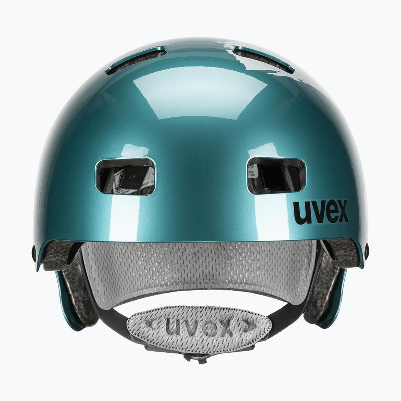Kinderhelm UVEX Kid 3 teal / silber 2