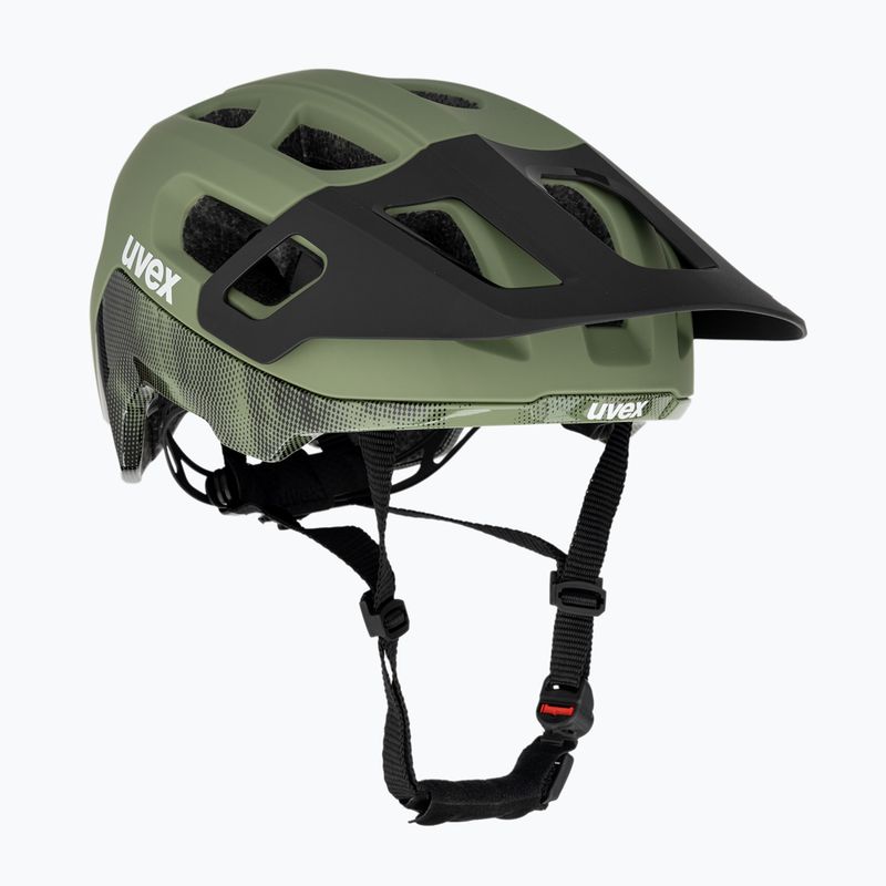 UVEX React MIPS Fahrradhelm moosgrün/schwarz matt