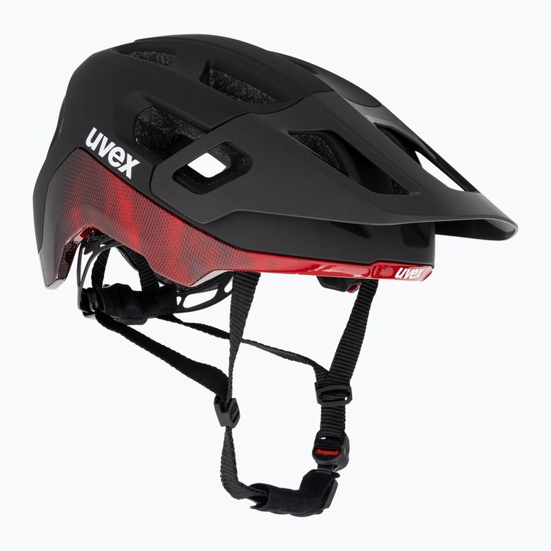 UVEX React MIPS Fahrradhelm schwarz/rubinrot matt