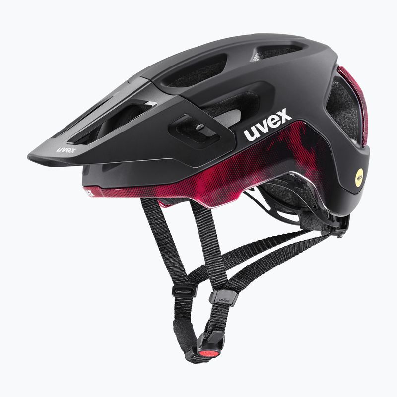 UVEX React MIPS Fahrradhelm schwarz/rubinrot matt 6