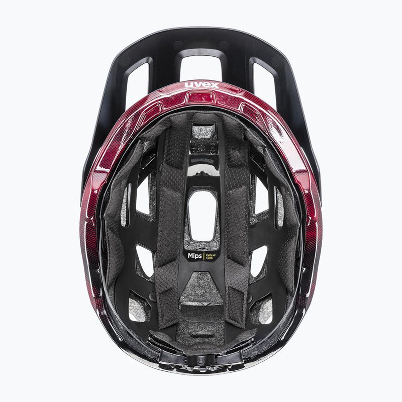 UVEX React MIPS Fahrradhelm schwarz/rubinrot matt 10