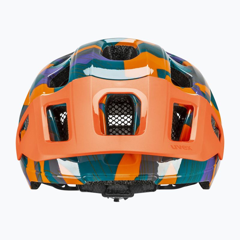 Kinderfahrradhelm UVEX React Jr papaya camo 3