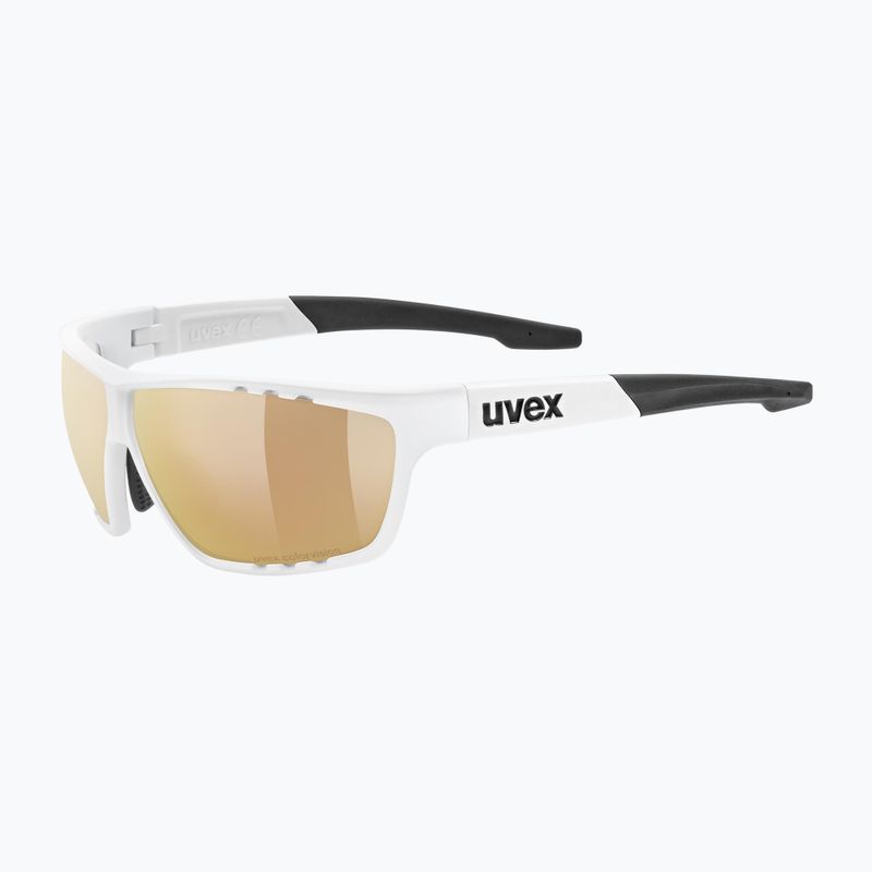 UVEX Sportstyle 706 CV V weiß matt/rot verspiegelte Sonnenbrille