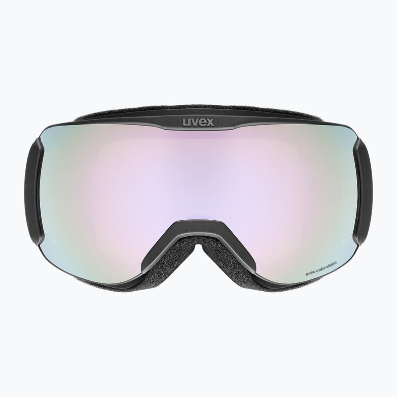 Skibrille UVEX Downhill 2100 CV black matt/mirror lavender green 2