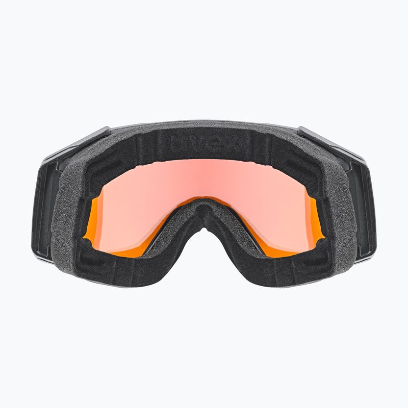 UVEX Skibrille Gravity FM schwarz matt/verspiegelt rot orange klar 3