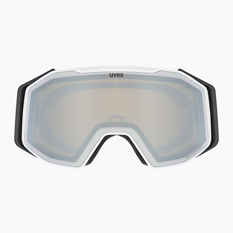 UVEX Skibrille Gravity FM weiß matt/verspiegelt silber klar grün 2