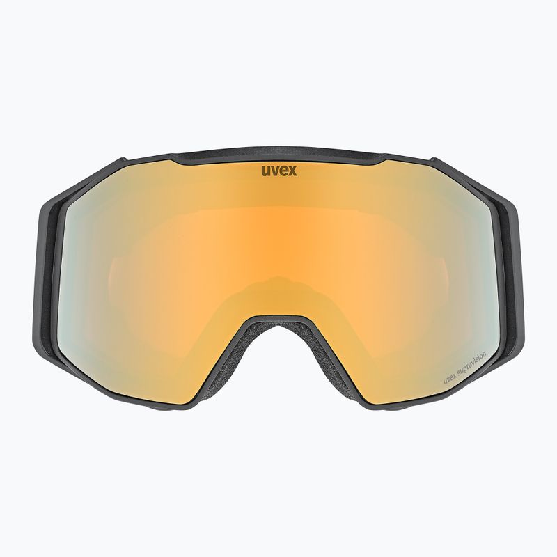 UVEX Skibrille Gravity FM schwarz matt/verspiegelt gold orange klar 2